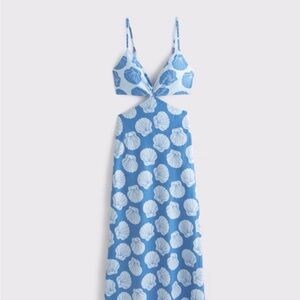 Abercrombie & Fitch Blue Julia Slip Cut Out Maxi Dress